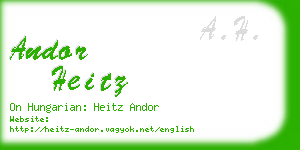 andor heitz business card